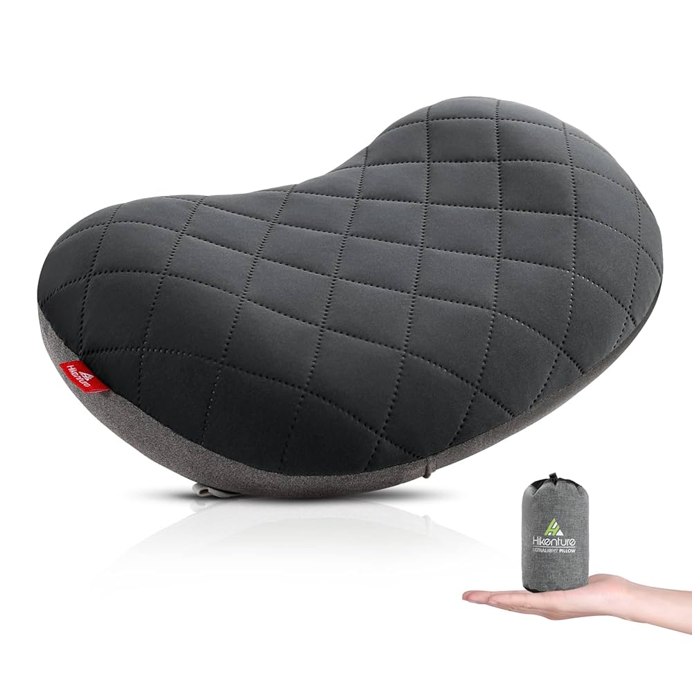 黒 キャンプ枕 カバー付き エアピロー 超軽量コンパクト Amazon | Hikenture キャンプ 枕 超軽量140g コンパクト【綿100
